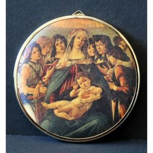 VTG Hallmark Christmas Ornament 1985 Botticelli Madonna of the Pomegranate Italy